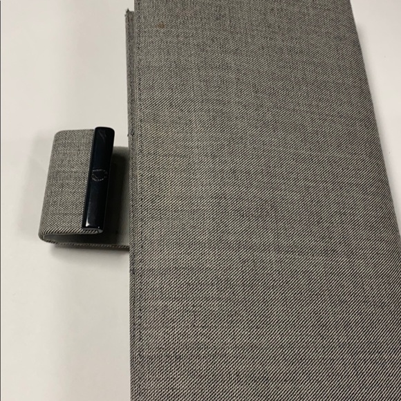 Charles Jourdan Gray Tweed Shoulder Clutch Bag - Picture 8 of 12